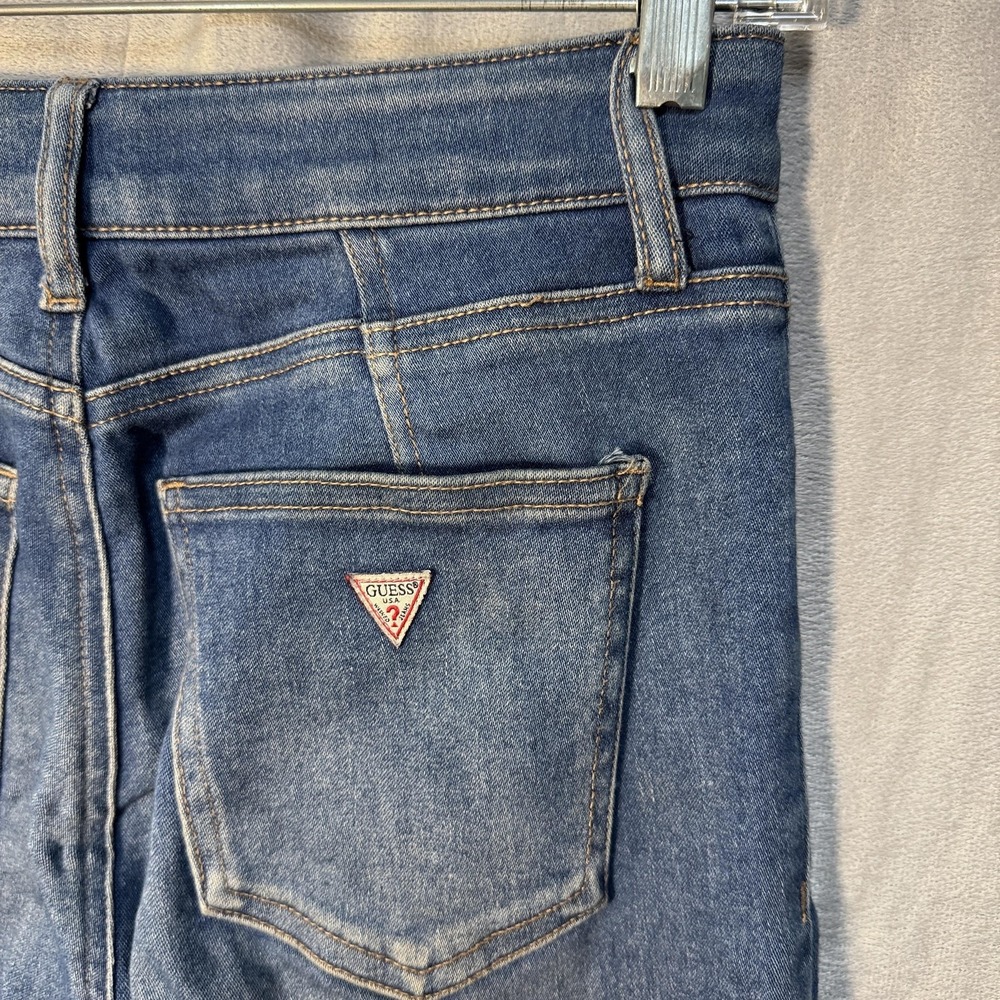 Guess Jeans Womens 27 Medium Wash Skinny High Rise Stretch Denim Pants - Picture 14 of 15